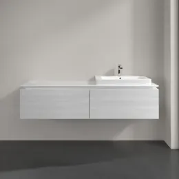 Villeroy & Boch Legato Тумба под раковину, 2 выдвижных ящика, 1600 x 380 x 500 mm, White Wood / White Wood B69000E8