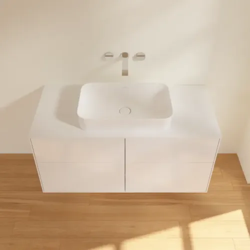 Villeroy & Boch Finion Тумба под раковину, с подсветкой, 4 выдвижных ящика, 1200 x 603 x 501 mm, Glossy White Lacquer G67100GF