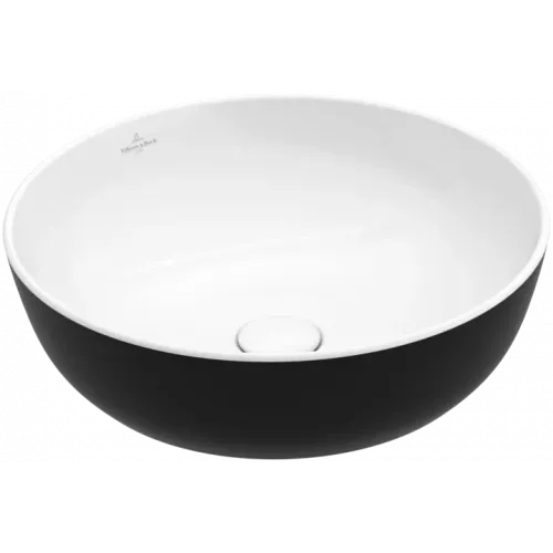 Villeroy & Boch Artis Раковина для установки на столешницу, 430 x 430 x 130 mm, Coal Black (коул блэк), без перелива, нешлифованный, 417943BCT8