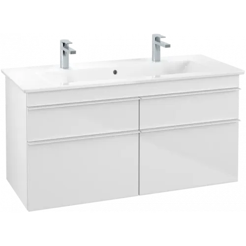 Villeroy & Boch Venticello Тумба под раковину, 4 выдвижных ящика, 1153 x 590 x 502 mm, Glossy White / Glossy White A92902DH
