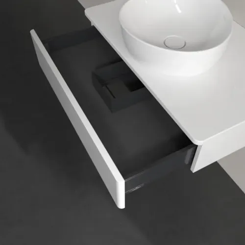 Villeroy & Boch Antao Тумба под раковину, 1 выдвижной ящик, 800 x 190 x 500 mm, лицевая поверхность без текстурированной отделки, Glossy White Lacquer / Glossy White Lacquer K08010GF