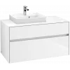 Villeroy & Boch Collaro Тумба под раковину, 2 выдвижных ящика, 1000 x 548 x 500 mm, Glossy White / Glossy White C01400DH