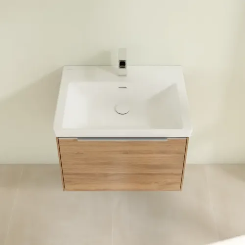 Villeroy & Boch Subway 3.0 Тумба под раковину, с подсветкой, 1 выдвижной ящик, 622 x 429 x 478 mm, Oak Kansas C575L0RH