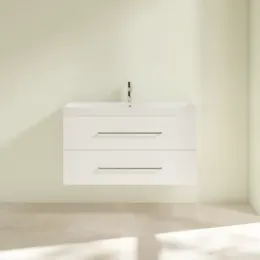 Villeroy & Boch Avento Тумба под раковину, 2 выдвижных ящика, 980 x 514 x 484 mm, Стекло белое A89200B4