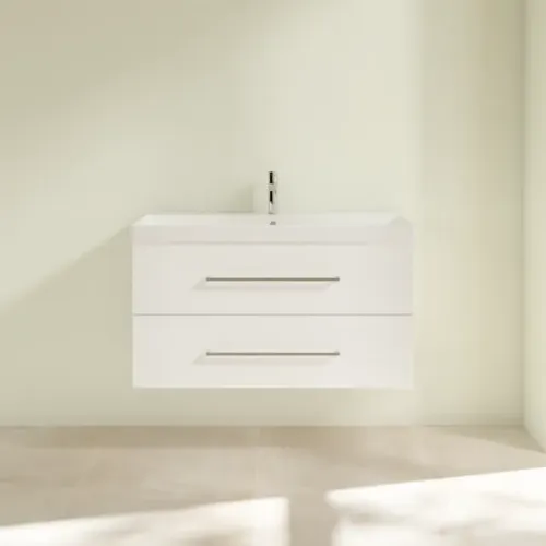 Villeroy & Boch Avento Тумба под раковину, 2 выдвижных ящика, 980 x 514 x 484 mm, Стекло белое A89200B4