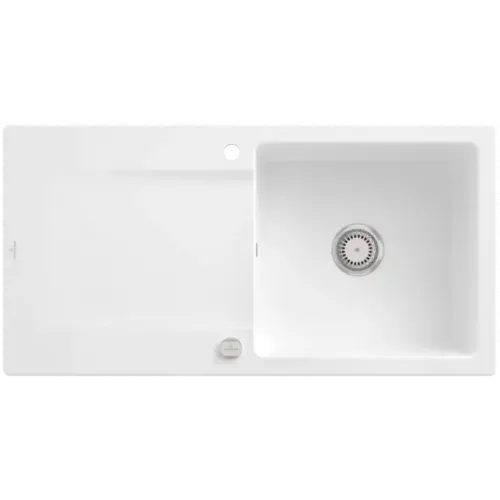 Villeroy & Boch Siluet 60 Мойка, включая Комплект слива с эксцентриком, выкл TitanCeram, 1000 x 510 mm, Альпийский белый CeramicPlus 333602R1
