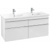 Villeroy & Boch Venticello Тумба под раковину, 4 выдвижных ящика, 1253 x 590 x 502 mm, Glossy White / Glossy White A93001DH