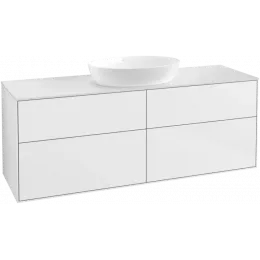 Villeroy & Boch Finion Тумба под раковину, с подсветкой, 4 выдвижных ящика, 1600 x 603 x 501 mm, Glossy White Lacquer GA9100GF