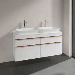 Villeroy & Boch Venticello Тумба под раковину, 4 выдвижных ящика, 1257 x 606 x 502 mm, Glossy White / Glossy White A94405DH