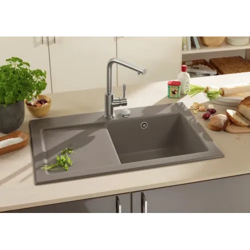Villeroy & Boch Subway 45 Мойка, включая Комплект слива с эксцентриком, выкл Керамика, 780 x 510 mm, Chromit CeramicPlus 671402J0