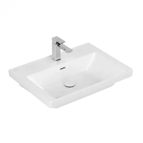 Villeroy & Boch Subway 3.0 Pаковина, 650 x 470 x 165 mm, Альпийский белый CeramicPlus, с переливом 4A7065R1