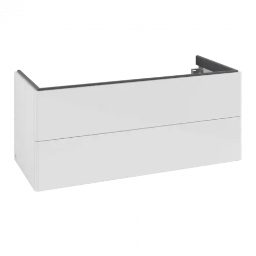 Villeroy & Boch Antao Тумба под раковину, с подсветкой, 2 выдвижных ящика, 1188 x 504 x 493 mm, лицевая поверхность без текстурированной отделки, Glossy White Lacquer L06000GF