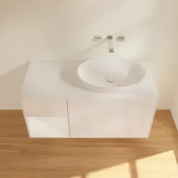 Villeroy & Boch Finion Тумба под раковину, с подсветкой, 3 выдвижных ящика, 1200 x 603 x 501 mm, Glossy White Lacquer / Glossy White Lacquer GA41GFGF