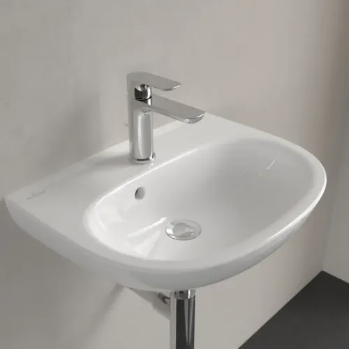 Villeroy & Boch O.novo Раковина компактная, 500 x 380 x 160 mm, Альпийский белый, с переливом 43405001