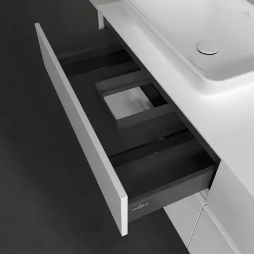 Villeroy & Boch Collaro Тумба под раковину, с подсветкой, 4 выдвижных ящика, 1600 x 548 x 500 mm, Glossy White / Glossy White C121B0DH