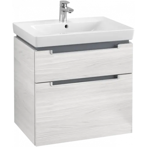 Villeroy & Boch Subway 2.0 Тумба под раковину, 2 выдвижных ящика, 637 x 590 x 454 mm, White Wood A91000E8