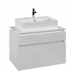 Villeroy & Boch Legato Тумба под раковину, 2 выдвижных ящика, 800 x 550 x 500 mm, Glossy White / Glossy White B60200DH