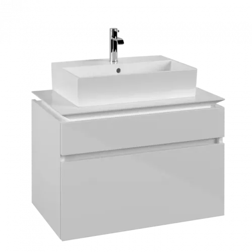 Villeroy & Boch Legato Тумба под раковину, 2 выдвижных ящика, 800 x 550 x 500 mm, Glossy White / Glossy White B60200DH