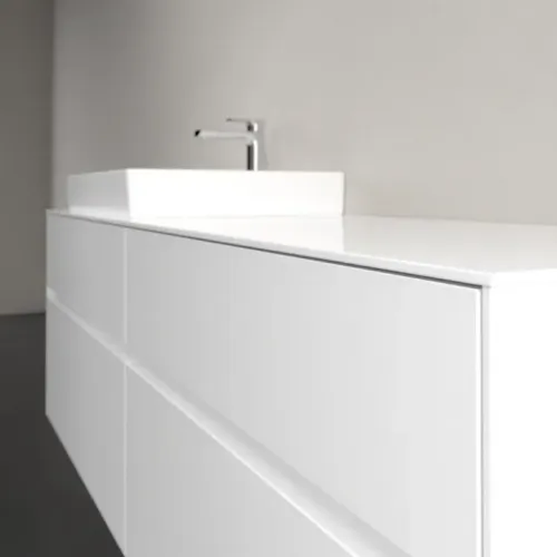 Villeroy & Boch Collaro Тумба под раковину, с подсветкой, 4 выдвижных ящика, 1600 x 548 x 500 mm, Glossy White / Glossy White C022B0DH