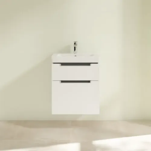 Villeroy & Boch Subway 2.0 Тумба под раковину, 2 выдвижных ящика, 537 x 590 x 423 mm, Glossy White A90800DH