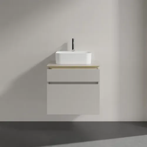 Villeroy & Boch Legato Тумба под раковину, 2 выдвижных ящика, 600 x 550 x 500 mm, Soft Grey / Soft Grey B73200VK