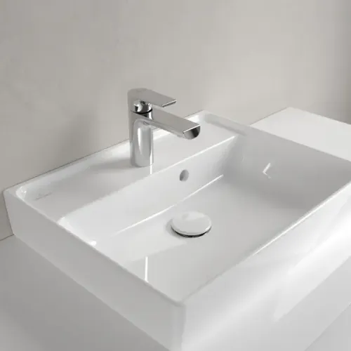 Villeroy & Boch Collaro Раковина компактная, 500 x 400 x 150 mm, Альпийский белый, с переливом, шлифованный 43345G01