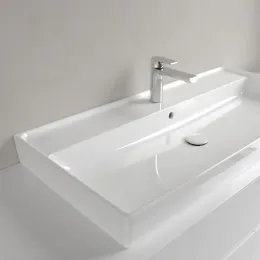 Villeroy & Boch Collaro Pаковина для установки на тумбу, 1000 x 470 x 160 mm, Альпийский белый, с переливом, шлифованный 4A331G01