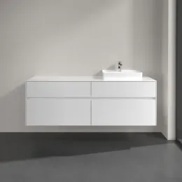Villeroy & Boch Collaro Тумба под раковину, с подсветкой, 4 выдвижных ящика, 1600 x 548 x 500 mm, Glossy White / Glossy White C079B0DH
