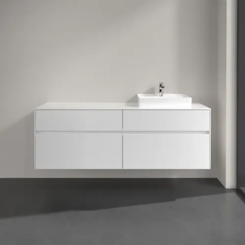 Villeroy & Boch Collaro Тумба под раковину, с подсветкой, 4 выдвижных ящика, 1600 x 548 x 500 mm, Glossy White / Glossy White C079B0DH