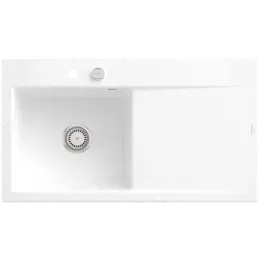 Villeroy & Boch Subway Style 50 Мойка, включая Комплект слива с эксцентриком, выкл Керамика, 900 x 510 mm, Альпийский белый CeramicPlus 335202R1