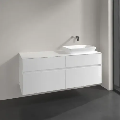 Villeroy & Boch Collaro Тумба под раковину, 4 выдвижных ящика, 1400 x 548 x 500 mm, Glossy White / Glossy White C11800DH