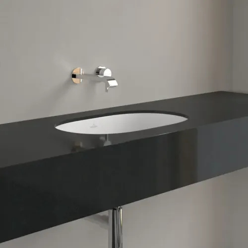 O.novo Раковина для установки под столешницу, 530 x 320 x 200 mm, Альпийский белый CeramicPlus, с переливом 416250R1