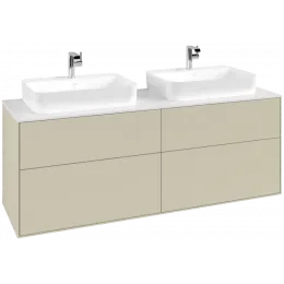 Villeroy & Boch Finion Тумба под раковину, с подсветкой, 4 выдвижных ящика, 1600 x 603 x 501 mm, Silk Grey Matt Lacquer G43100HJ