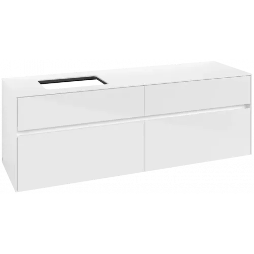 Villeroy & Boch Collaro Тумба под раковину, 4 выдвижных ящика, 1600 x 548 x 500 mm, Glossy White / Glossy White C12100DH