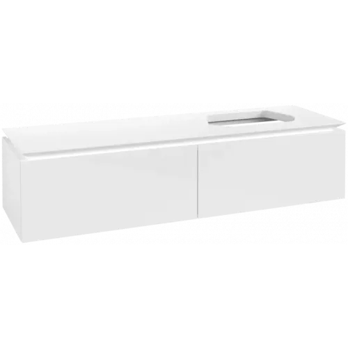 Villeroy & Boch Legato Тумба под раковину, 2 выдвижных ящика, 1600 x 380 x 500 mm, Glossy White / Glossy White B76500DH