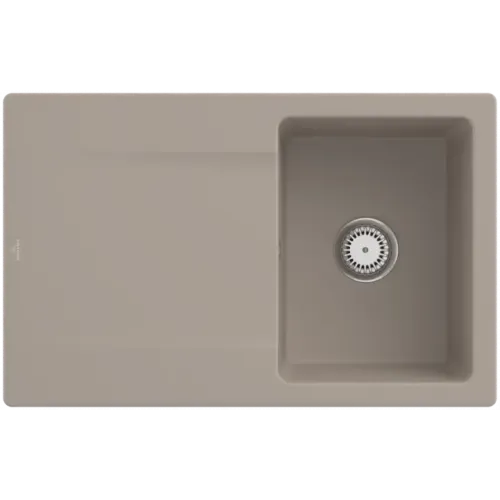 Villeroy & Boch Siluet 45 Мойка, включая Комплект слива с ручным управлением, выкл TitanCeram, 800 x 510 mm 333401AM