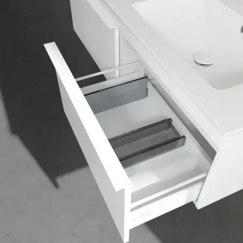 Villeroy & Boch Venticello Тумба под раковину, 2 выдвижных ящика, 1253 x 420 x 502 mm, Glossy White / Glossy White A93902DH