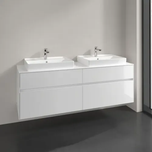 Villeroy & Boch Collaro Тумба под раковину, 4 выдвижных ящика, 1600 x 548 x 500 mm, Glossy White / Glossy White C02400DH