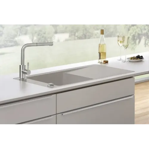 Villeroy & Boch Timeline 60 flat Мойка, включая Комплект слива с эксцентриком, выкл Керамика, 965 x 475 mm, Fossil CeramicPlus 67902FKD