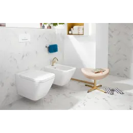 Villeroy & Boch Finion Биде, настенный, 375 x 320 mm, Альпийский белый CeramicPlus 446500R1