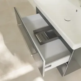 Villeroy & Boch Avento Тумба под раковину, 2 выдвижных ящика, 780 x 514 x 484 mm, Стекло серое A89100B1