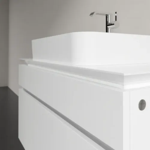 Villeroy & Boch Legato Тумба под раковину, 2 выдвижных ящика, 1000 x 550 x 500 mm, Glossy White / Glossy White B75600DH