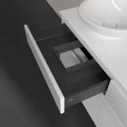 Villeroy & Boch Legato Тумба под раковину, с подсветкой, 4 выдвижных ящика, 1200 x 550 x 500 mm, Glossy White / Glossy White B584L0DH