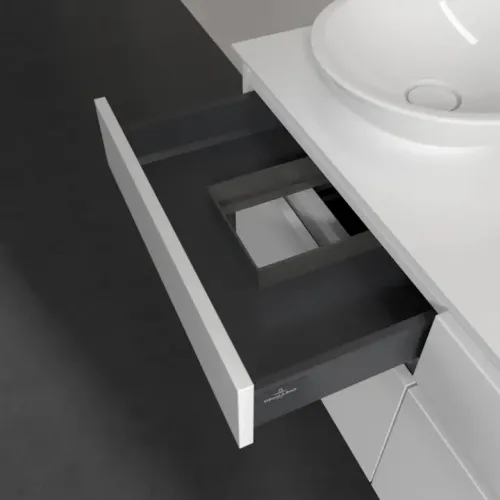 Villeroy & Boch Legato Тумба под раковину, с подсветкой, 4 выдвижных ящика, 1200 x 550 x 500 mm, Glossy White / Glossy White B584L0DH