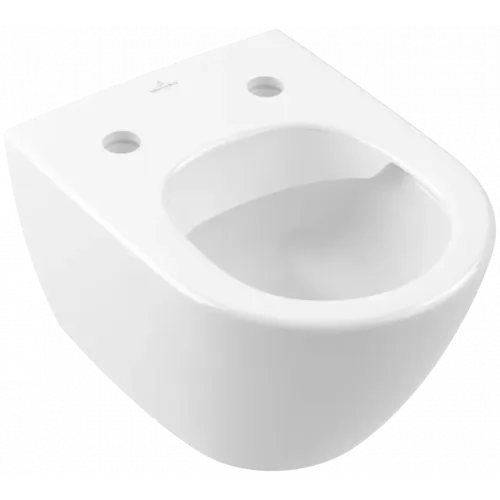 Villeroy & Boch Subway 2.0 Унитаз с открытым смывным краем Compact, настенный, Альпийский белый CeramicPlus 5606R0R1