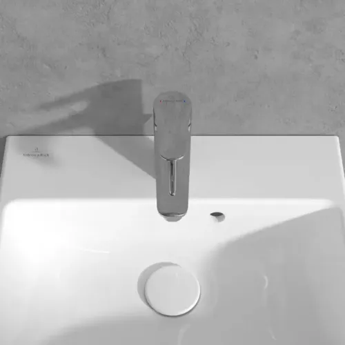 Villeroy & Boch O.novo Start Смеситель для раковины однорычажный с комплектом слива со стяжкой, Хром TVW10510111061