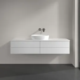 Villeroy & Boch Antao Тумба под раковину, 4 выдвижных ящика, 1600 x 360 x 500 mm, лицевая поверхность без текстурированной отделки, Glossy White Lacquer / Glossy White Lacquer K25010GF