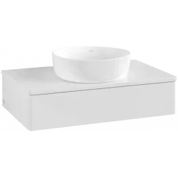 Villeroy & Boch Antao Тумба под раковину, с подсветкой, 1 выдвижной ящик, 800 x 190 x 500 mm, лицевая поверхность без текстурированной отделки, Glossy White Lacquer / Glossy White Lacquer L08010GF