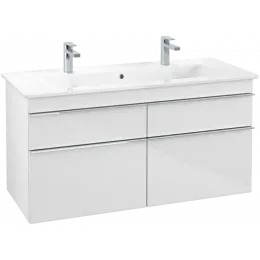 Villeroy & Boch Venticello Тумба под раковину, 4 выдвижных ящика, 1153 x 590 x 502 mm, Glossy White / Glossy White A92901DH
