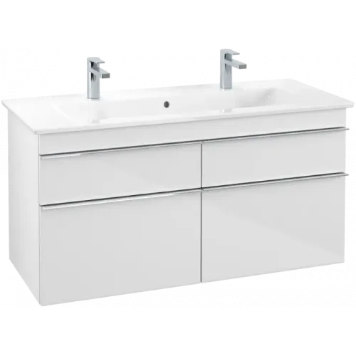Villeroy & Boch Venticello Тумба под раковину, 4 выдвижных ящика, 1153 x 590 x 502 mm, Glossy White / Glossy White A92901DH